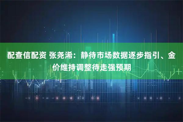配查信配资 张尧浠：静待市场数据逐步指引、金价维持调整待走强预期